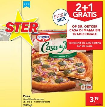 Promoties Pizza mozzarella-pesto - Dr. Oetker - Geldig van 04/12/2019 tot 17/12/2019 bij Makro