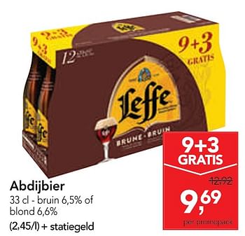 Promoties Abdijbier - Leffe - Geldig van 04/12/2019 tot 17/12/2019 bij Makro