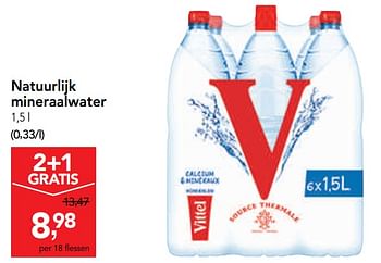 Promotions Natuurlijk mineraalwater - Vittel - Valide de 04/12/2019 à 17/12/2019 chez Makro