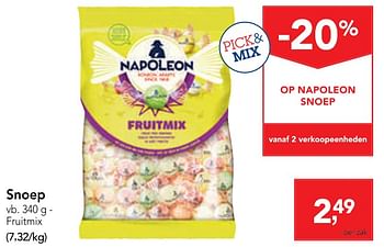 Promotions Snoep fruitmix - Napoleon - Valide de 04/12/2019 à 17/12/2019 chez Makro