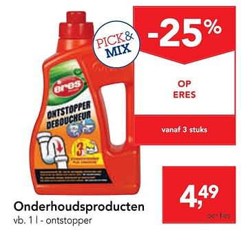 Promoties Onderhoudsproducten ontstopper - Eres - Geldig van 04/12/2019 tot 17/12/2019 bij Makro