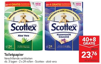 Promoties Toiletpapier scottex - aloë vera - Scottex - Geldig van 04/12/2019 tot 17/12/2019 bij Makro