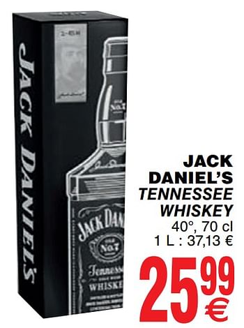 Promoties Jack daniel`s tennessee whiskey - Jack Daniel's - Geldig van 03/12/2019 tot 09/12/2019 bij Cora