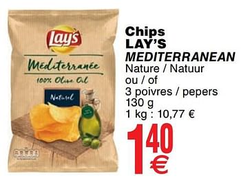 Promoties Chips lay`s mediterranean - Lay's - Geldig van 03/12/2019 tot 09/12/2019 bij Cora