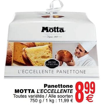 Promotions Panettone motta l`eccellente - Motta - Valide de 03/12/2019 à 09/12/2019 chez Cora