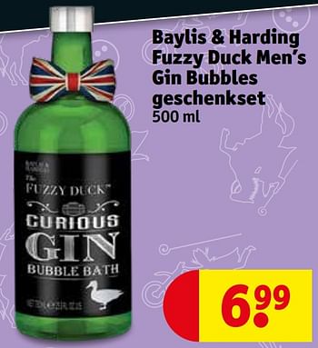 Promoties Baylis + harding fuzzy duck men`s gin bubbles geschenkset - Baylis & harding - Geldig van 03/12/2019 tot 08/12/2019 bij Kruidvat