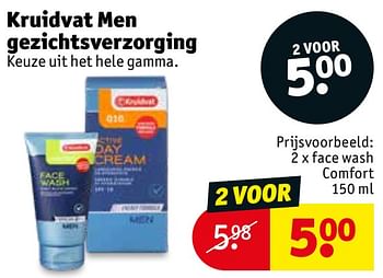 Promoties Face wash comfort - Huismerk - Kruidvat - Geldig van 03/12/2019 tot 08/12/2019 bij Kruidvat