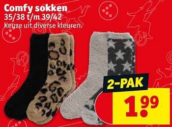 Promoties Comfy sokken - Huismerk - Kruidvat - Geldig van 03/12/2019 tot 08/12/2019 bij Kruidvat