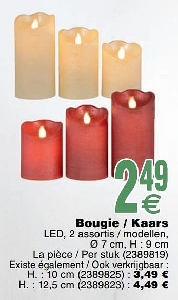 Promoties Bougie - kaars - Huismerk - Cora - Geldig van 03/12/2019 tot 16/12/2019 bij Cora