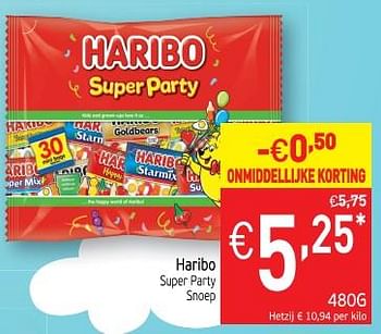 Promoties Haribo super party sraep - Haribo - Geldig van 03/12/2019 tot 09/12/2019 bij Intermarche