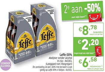Promoties Leffe 00% abdijbier zunder alcohol ln clip - Leffe - Geldig van 03/12/2019 tot 09/12/2019 bij Intermarche