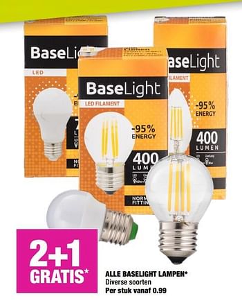 Promoties Alle baselight lampen - BaseLight - Geldig van 02/12/2019 tot 15/12/2019 bij Big Bazar