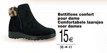 Promoties Bottillons confort pour dame comfortabele laarsjes voor dames - Huismerk - Cora - Geldig van 03/12/2019 tot 16/12/2019 bij Cora