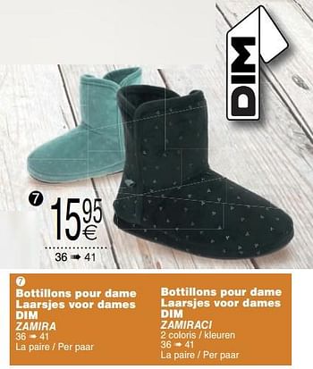 Promoties Bottillons pour dame laarsjes voor dames dim zamira - Dim - Geldig van 03/12/2019 tot 16/12/2019 bij Cora