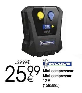 Promoties Mini compresseur mini compressor - Michelin - Geldig van 03/12/2019 tot 24/12/2019 bij Cora