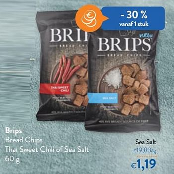 Promoties Brips bread chips sea salt - Huismerk - Okay  - Geldig van 04/12/2019 tot 12/12/2019 bij OKay