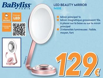 Promotions Babyliss led beauty mirror 9450e - Babyliss - Valide de 03/12/2019 à 31/12/2019 chez Krefel