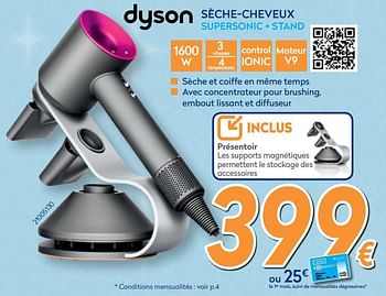 Promoties Dyson sèche-cheveux supersonic + stand - Dyson - Geldig van 03/12/2019 tot 31/12/2019 bij Krefel