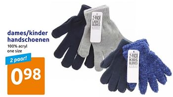 Promoties Dames-kinder handschoenen - Huismerk - Action - Geldig van 04/12/2019 tot 10/12/2019 bij Action