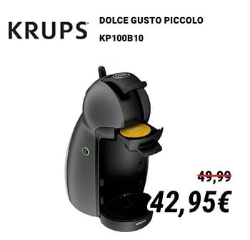 Promoties Krups dolce gusto piccolo kp100b10 - Krups - Geldig van 01/12/2019 tot 31/12/2019 bij Direct Electro