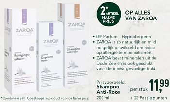 Promoties Op alles van zarqa shampoo anti-roos - Zarqa - Geldig van 02/12/2019 tot 29/12/2019 bij Holland & Barret