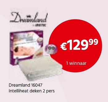 Promoties Dreamland 16047 intelliheat deken 2 pers - Dreamland (Imetec) - Geldig van 03/12/2019 tot 31/12/2019 bij ShopWillems
