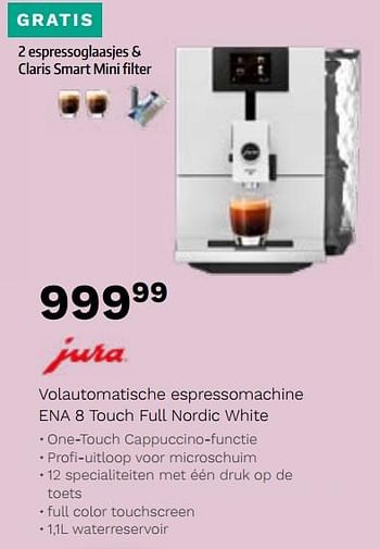 Promoties Jura volautomatische espressomachine ena 8 touch full nordic white - Jura - Geldig van 03/12/2019 tot 31/12/2019 bij ShopWillems