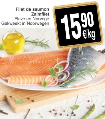 Promoties Filet de saumon zalmfilet - Huismerk - Cora - Geldig van 10/12/2019 tot 16/12/2019 bij Cora