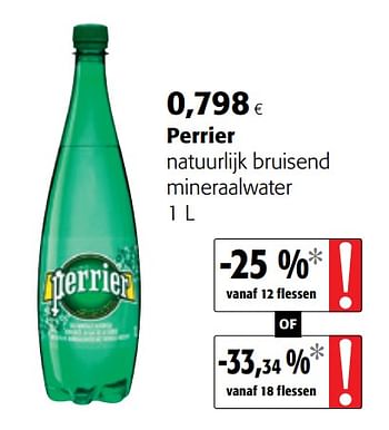 Promoties Perrier natuurlijk bruisend mineraalwater - Perrier - Geldig van 04/12/2019 tot 17/12/2019 bij Colruyt