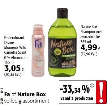 Promotions Fa of nature box volledig assortiment - Produit maison - Colruyt - Valide de 04/12/2019 à 17/12/2019 chez Colruyt