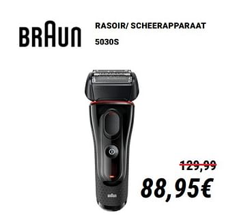 Promotions Braun rasoir- scheerapparaat 5030s - Braun - Valide de 01/12/2019 à 31/12/2019 chez Direct Electro