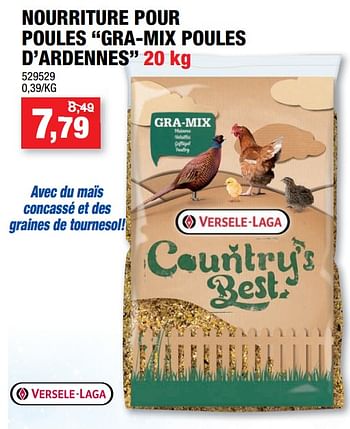 Mélange GRA-MIX pour poules d'Ardennes - 20 kg - Versele-Lage
