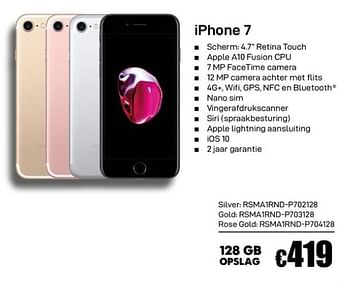 Promoties Apple iphone 7 - Apple - Geldig van 02/12/2019 tot 02/01/2020 bij Compudeals