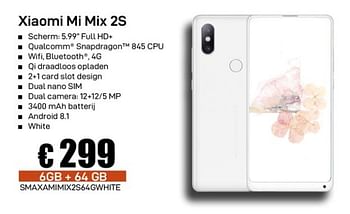Promoties Xiaomi mi mix 2s - Xiaomi - Geldig van 02/12/2019 tot 02/01/2020 bij Compudeals
