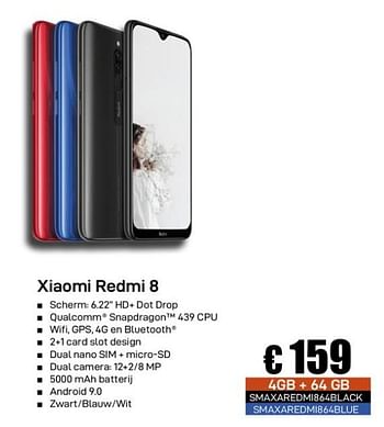 Promoties Xiaomi redmi 8 - Xiaomi - Geldig van 02/12/2019 tot 02/01/2020 bij Compudeals