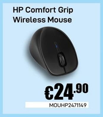 Promoties Hp comfort grip wireless mouse - HP - Geldig van 02/12/2019 tot 02/01/2020 bij Compudeals