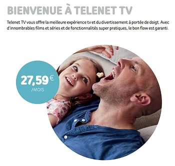 Promotions Bienvenue à telenet tv - Produit Maison - Telenet - Valide de 05/12/2019 à 06/01/2020 chez Telenet