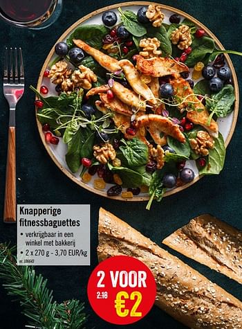 Promoties Knapperige fitnessbaguettes - Huismerk - Lidl - Geldig van 16/12/2019 tot 21/12/2019 bij Lidl