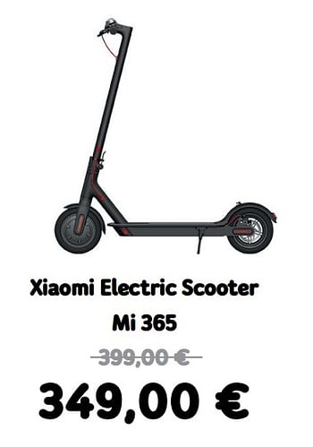 Promoties Xiaomi electric scooter mi 365 - Xiaomi - Geldig van 05/12/2019 tot 06/01/2020 bij Telenet