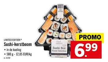 Promoties Sushi-kerstboom - Limited Edition - Geldig van 16/12/2019 tot 21/12/2019 bij Lidl