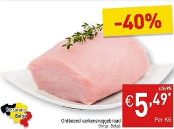 Promoties Ontbeend varkensruggebraad - Huismerk - Intermarche - Geldig van 10/12/2019 tot 15/12/2019 bij Intermarche