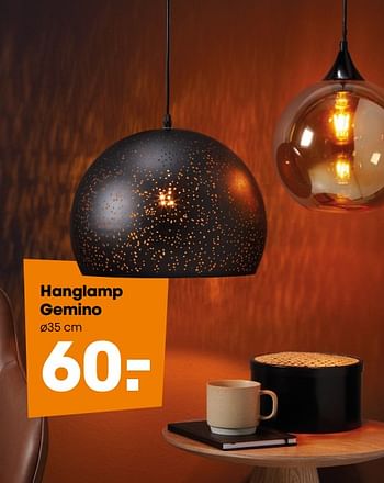 Promotions Hanglamp gemino - Produit maison - Kwantum - Valide de 16/12/2019 à 29/12/2019 chez Kwantum