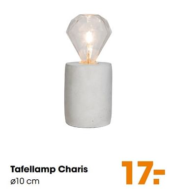 Promotions Tafellamp charis - Produit maison - Kwantum - Valide de 16/12/2019 à 29/12/2019 chez Kwantum