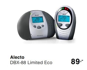 Promoties Alecto dbx-88 limited eco - Alecto - Geldig van 08/12/2019 tot 14/12/2019 bij Baby & Tiener Megastore