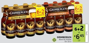 Promoties Grimbergen blond + dubbel - Grimbergen - Geldig van 06/12/2019 tot 19/12/2019 bij BelBev