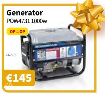 Promoties Generator pow4731 1000w - Powerplus - Geldig van 05/12/2019 tot 18/12/2019 bij Cevo Market