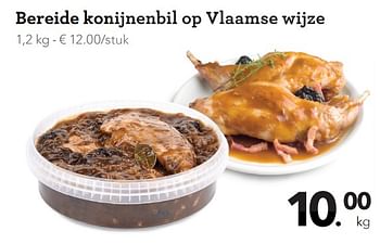 Promoties Bereide konijnenbil op vlaamse wijze - Huismerk - Buurtslagers - Geldig van 06/12/2019 tot 02/01/2020 bij Buurtslagers