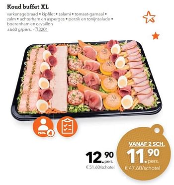 Promotions Koud buffet xl - Huismerk - Buurtslagers - Valide de 06/12/2019 à 02/01/2020 chez Buurtslagers