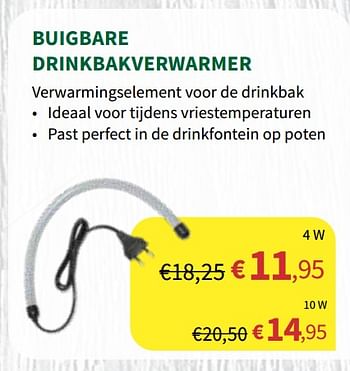 Promoties Buigbare drinkbakverwarmer - Huismerk - Horta - Geldig van 04/12/2019 tot 15/12/2019 bij Horta