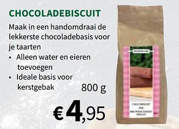 Promoties Chocoladebiscuit - Huismerk - Horta - Geldig van 04/12/2019 tot 15/12/2019 bij Horta